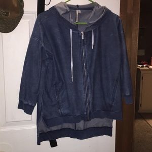 Calvin Klein zip sweater 3/4 sleeve